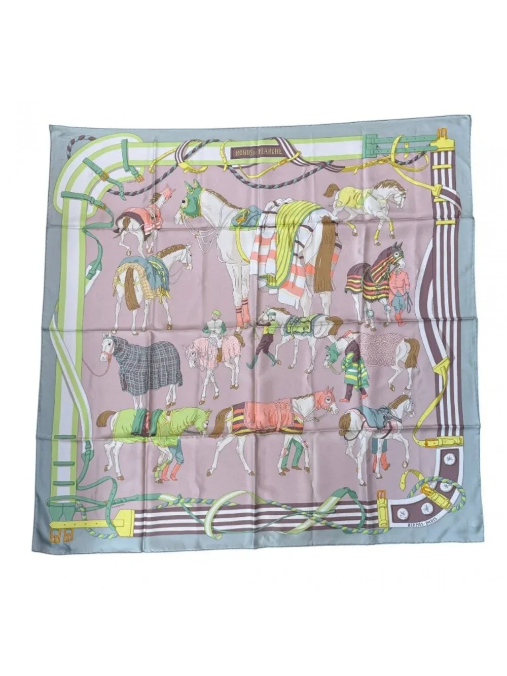 Hermes Carre 90 Ronds de Marche Ring Procession Scarf